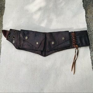 Brown Leather Festival Belt
